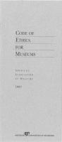 Code Of Ethics For Museums - Preview