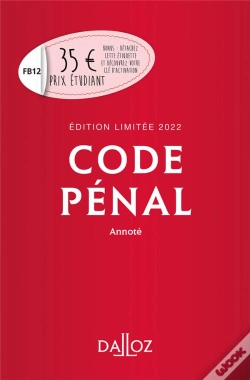 Capa do artigo Code Pénal Annoté : Édition 2022 (119e Édition)