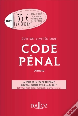 Capa do artigo Code Pénal (Édition 2020)