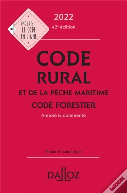 Capa do artigo Code Rural Et De La Pêche Maritime : Code Forestier : Annoté Et Commenté (Édition 2022)
