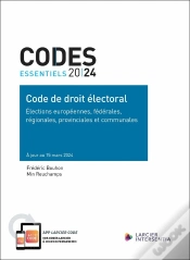 Capa do artigo Codes Essentiels : Code Essentiel - Code De Droit Électoral 2024 - Élections Européennes, Fédérales, Régionales, Provin