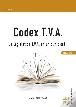 Capa do artigo Codex T.V.A. Edition 2022 - La Legislation T.V.A. En Un Clin D Oeil !