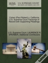 Cohen (Paul Robert) V. California U.S. Supreme Court Transcript Of Record With Supporting Pleadings
