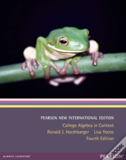 Capa do artigo College Algebra In Context Pearson New International Edition, Plus Mymathlab Without Etext