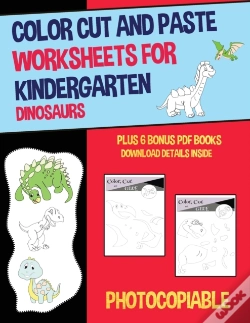 Capa do artigo Color Cut And Paste Worksheets For Kindergarten (Dinosaurs)
