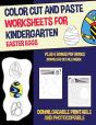 Color Cut And Paste Worksheets For Kindergarten (Easter Eggs) - Preview