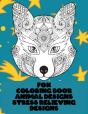Coloring Book Animal Designs - Stress Relieving Designs - Fox - Preview