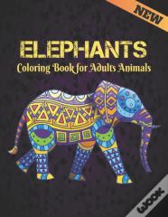 Coloring Book For Adults Animals Elephants