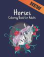 Coloring Book For Adults Horses - Preview