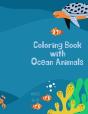 Coloring Book With Ocean Animals - Preview