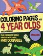 Coloring Pages For 4 Year Olds (Dinosaurs) - Preview