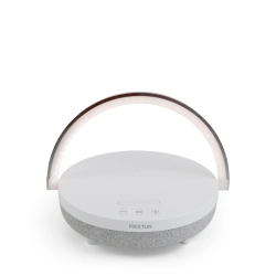 Capa do artigo Coluna Bluetooth PRIXTON Speaker Ligth Base Carga Lâmpada LED - Branco