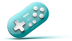 Capa do artigo Comando 8BitDo Zero 2 Bluetooth Gamepad Switch, Windows, Android (Turquoise)