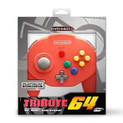 Capa do artigo Comando Retro-Bit Gamepad Tribute 64 USB Red/Vermelho