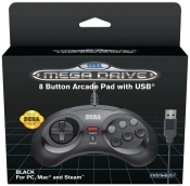 Capa do artigo Comando Retro Bit Official SEGA Mega Drive 8 Button USB - Black/Preto