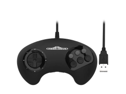 Capa do artigo Comando Retro-Bit SEGA Mega Drive BIG6 Wired Controller USB PC/MDrive Mini/Switch