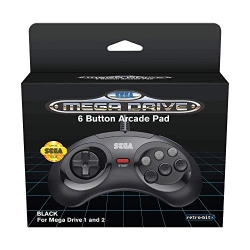 Capa do artigo Comando Retro-bit SEGA Megadrive 6-Button Arcade Pad Black/Preto
