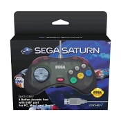 Capa do artigo Comando Retro-bit SEGA Saturn USB Control Pad Grey/Cinzento