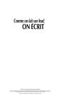 Comme On Fait Son Lead, On Ecrit - Preview