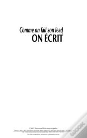 Capa do artigo Comme On Fait Son Lead, On Ecrit