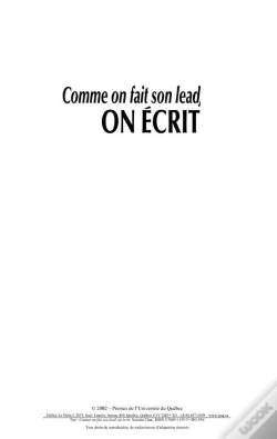 Capa do artigo Comme On Fait Son Lead, On Ecrit