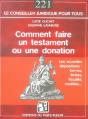 Comment Faire Un Testament Ou Une Donation (4e Édition) - Preview