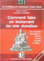 Capa do artigo Comment Faire Un Testament Ou Une Donation (4e Édition)