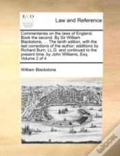 Capa do artigo Commentaries On The Laws Of England. Boo