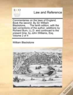 Capa do artigo Commentaries On The Laws Of England. Boo