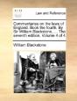 Commentaries On The Laws Of England. Boo - Preview