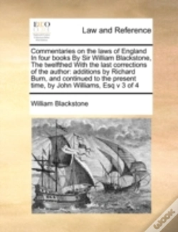 Capa do artigo Commentaries On The Laws Of England In F