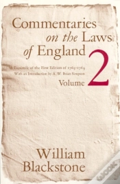 Capa do artigo Commentaries On The Laws Of England, Volume 2