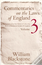 Capa do artigo Commentaries On The Laws Of England, Volume 3