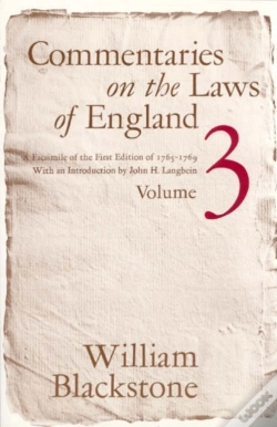 Capa do artigo Commentaries On The Laws Of England, Volume 3