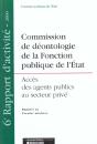 Commission De Deontologie Fonction Publique De L'Etat ; Acces Des Agents Publics Au Secteur Prive - Preview