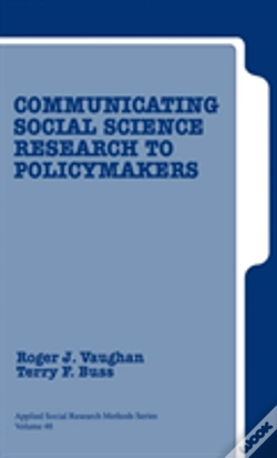 Capa do artigo Communicating Social Science Research To Policy Makers