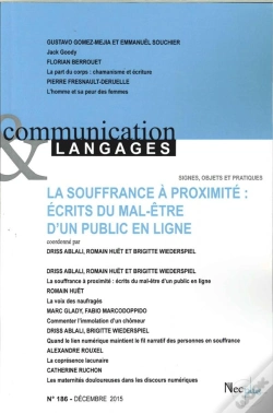 Capa do artigo Communication & Langages N 186 Decembre 2015