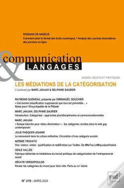 Capa do artigo Communication & Langages Tome 219 : Les Médiations De La Catégorisation