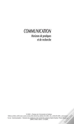 Capa do artigo Communication. Horizons De Pratiques Et De Recherche
