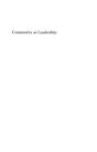 Community As Leadership - Preview