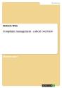 Complaint Management - A Short Overview - Preview