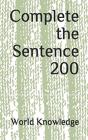 Complete The Sentence 200 - Preview