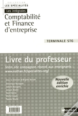 Capa do artigo Comptabilite Et Finance D'Entreprise Terminale Stg Les Specialites/Les Integrales Livre Professeur 2008