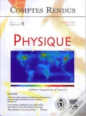 Comptes Rendus Academie Des Sciences Physique Tome 6 Fasc 8 Octobre 2005 Molecular Spectroscopy And