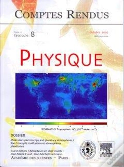 Capa do artigo Comptes Rendus Academie Des Sciences Physique Tome 6 Fasc 8 Octobre 2005 Molecular Spectroscopy And