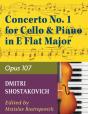 Concerto No. 1, Op. 107 By Dmitri Shostakovich. Edited By Rostropovich. For Cello And Piano Accompaniment. 20th Century. Difficulty - Preview