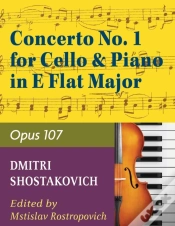 Capa do artigo Concerto No. 1, Op. 107 By Dmitri Shostakovich. Edited By Rostropovich. For Cello And Piano Accompaniment. 20th Century. Difficulty
