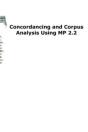 Concordancing And Corpus Analysis Using Mp2.2 - Preview