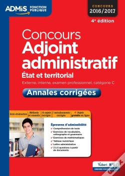 Capa do artigo Concours Adjoint Administratif Cat C Annales Corrigees Entrainement 4e Edt