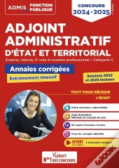 Concours Adjoint Administratif Catégorie C : Annales Corrigées ; Session 2023 Incluse